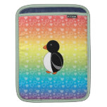 Cute penguin rainbow hearts sleeves for iPads