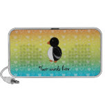 Cute penguin rainbow hearts travelling speakers