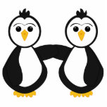 Cute Penguins Holding Hands photo sculptures