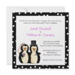 Cute Penguins Wedding Invitation