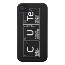 Cute  Periodic Elements Girly Nerd Chemistry iPhone 4 Cases