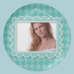 Cute photoframe with houndstooth pattern plates