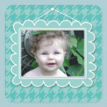 Cute photoframe with houndstooth pattern stickers