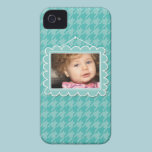 Cute picture frame with blue houndstooth casemate cases