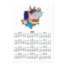 cute pig belly dancer cartoon character business card