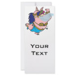 cute pig belly dancer cartoon character personalised rack card