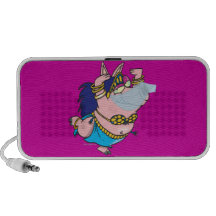 cute pig belly dancer cartoon character portable speakers