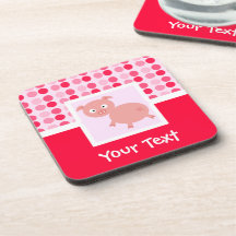 Cute Pig Drink Coaster