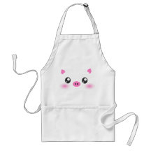 Cute Pig Face - kawaii minimalism Apron