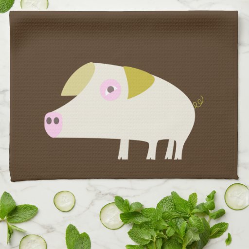 Cute Pig Kitchen Towels Zazzle