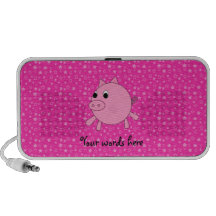 Cute pig pink stars speaker system