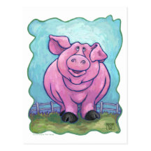 Cute Pig Postcard