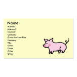 Cute piglet business card template