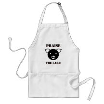 Cute Piglet Face Cartoon Praise the Lard Aprons