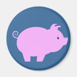 Cute Piglet Silhouette Refrigerator Magnet