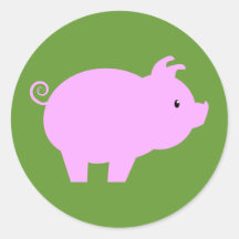 Cute Piglet Silhouette Sticker