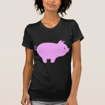 Cute Piglet Silhouette Tees