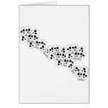 CUTE PILE OF SKULLS IN BLACK AND WHITE cards