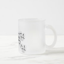 CUTE PILE OF SKULLS IN BLACK AND WHITE MUGS