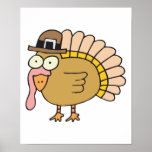 cute pilgrim thanksgiving turkey print