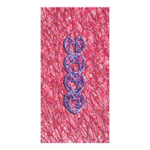 Cute Pink and Purple Love Hearts Photo Cards
