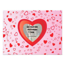 Cute Pink and red love heart photo frame