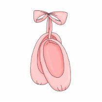 Cute Pink Ballerina Toe Shoes Cut Outs