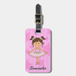 Cute Pink Ballet Girl On Stars and Stripes