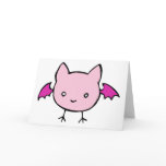 Cute Pink Bat Cards