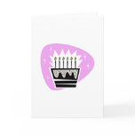 Cute Pink Birthday cake design cards
