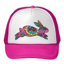 Cute Pink Bunny  Kaleidoscope Bunny Hats
