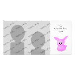 Cute Pink Bunny Rabbit. Photo Greeting Card