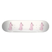 Cute Pink Bunny Rabbit Skate Boards