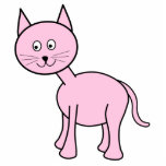Cute Pink Cat. Cat Vector Cartoon. Custom photo sculptures