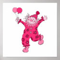 Cute Pink Clown posters