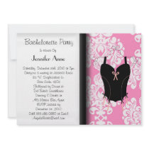 CUTE PINK Corset Sexy Bachelorette Wedding Invite