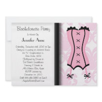 CUTE PINK Corset Sexy Bachelorette Wedding Invite