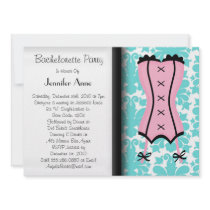 CUTE PINK Corset Sexy Bachelorette Wedding Invite