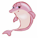 cute pink dolphin photo sculptures