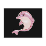 cute pink dolphin postcards