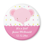 Cute Pink Elephant Its a Girl Magnet
