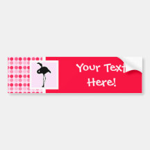 Cute Pink Flamingo Bumper Sticker
