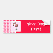 Cute Pink Flamingo Bumper Sticker