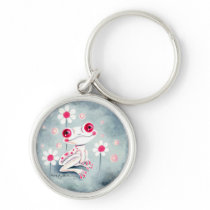 Cute Pink Frog Keychains