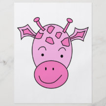 Cute Pink Giraffe. Flyers