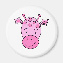 Cute Pink Giraffe. Magnet