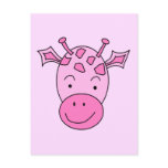 Cute Pink Giraffe. Post Cards
