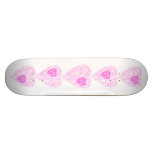 Cute Pink Hearts Skateboard. Customisable.