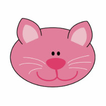 Cute Pink Kitty Cat Photo Cut Out