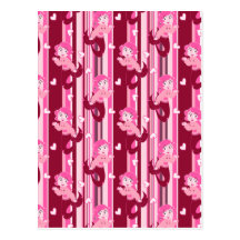 Cute Pink Mermaid pattern Postcard